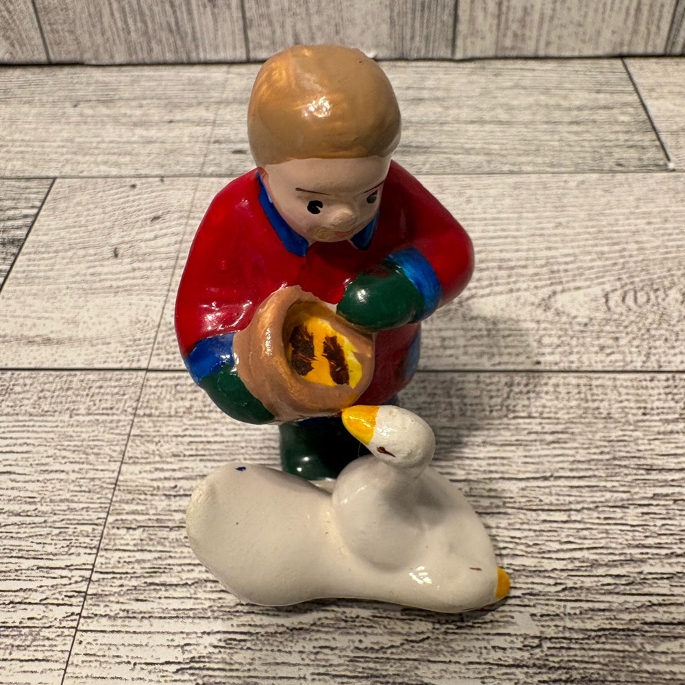Department 56 Colorful Ceramic Figurine with Duck